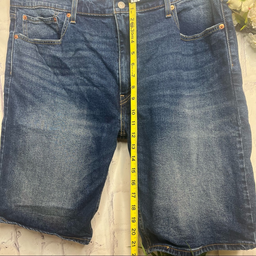 Levi’s Men’s Sz 40 502 Blue Denim HighWaist Bermuda Jean Shorts - Picture 6 of 8